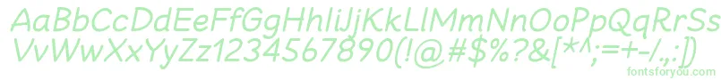 CheeronstaRegularItalic Font – Green Fonts on White Background