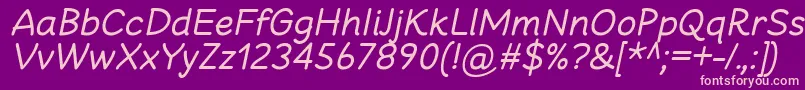 CheeronstaRegularItalic Font – Pink Fonts on Purple Background