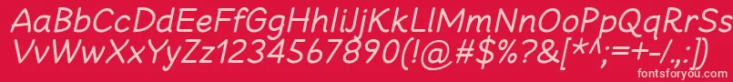 CheeronstaRegularItalic Font – Pink Fonts on Red Background
