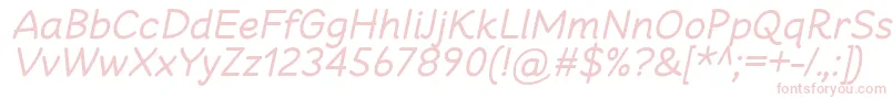 CheeronstaRegularItalic Font – Pink Fonts on White Background