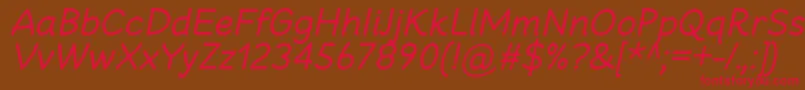 CheeronstaRegularItalic Font – Red Fonts on Brown Background