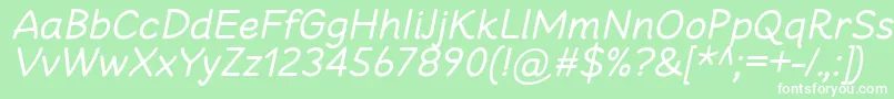 CheeronstaRegularItalic Font – White Fonts on Green Background