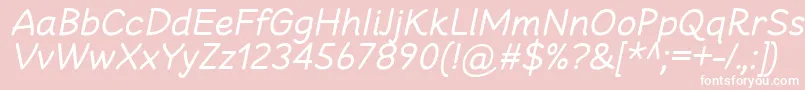 フォントCheeronstaRegularItalic – ピンクの背景に白い文字