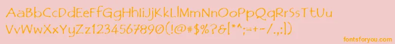 Filmcryptic Font – Orange Fonts on Pink Background