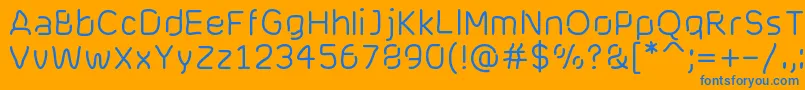 フォントCranberryblues – オレンジの背景に青い文字