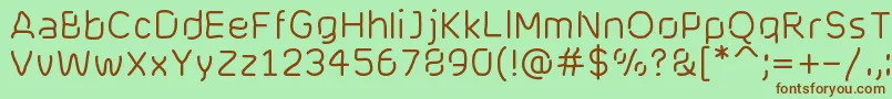Cranberryblues Font – Brown Fonts on Green Background