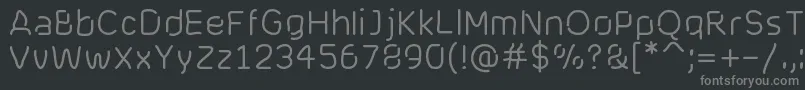 Cranberryblues Font – Gray Fonts on Black Background