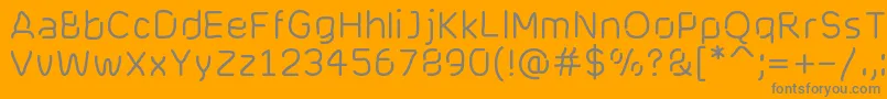 Cranberryblues Font – Gray Fonts on Orange Background