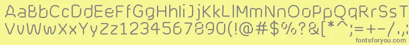 Cranberryblues Font – Gray Fonts on Yellow Background