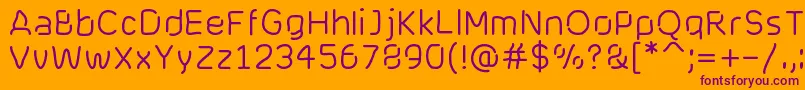 Cranberryblues Font – Purple Fonts on Orange Background