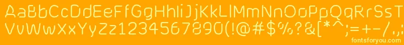 フォントCranberryblues – オレンジの背景に黄色の文字