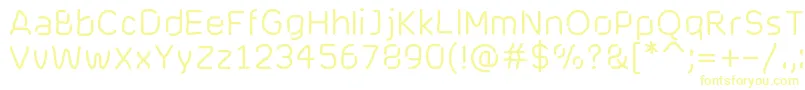 フォントCranberryblues – 白い背景に黄色の文字