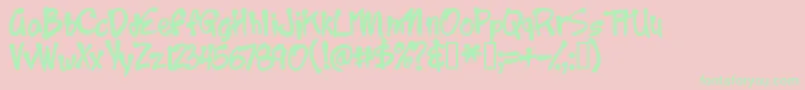 Y2kboogie Font – Green Fonts on Pink Background