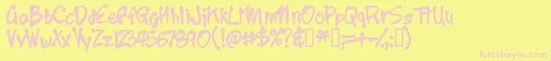 Y2kboogie Font – Pink Fonts on Yellow Background