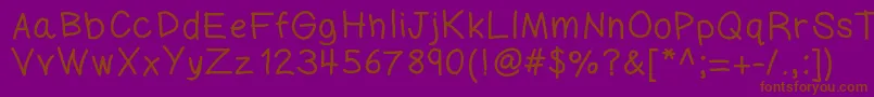 Kbdarlingmg Font – Brown Fonts on Purple Background