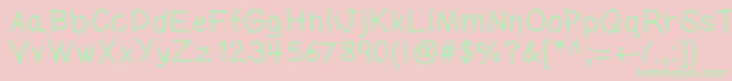 Kbdarlingmg Font – Green Fonts on Pink Background