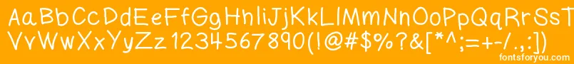 Kbdarlingmg Font – White Fonts on Orange Background