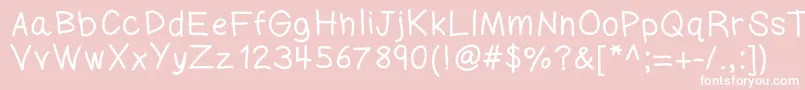 Kbdarlingmg Font – White Fonts on Pink Background