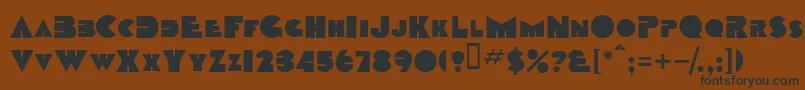 TobagoscapssskBold Font – Black Fonts on Brown Background