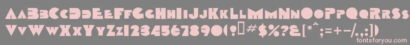 TobagoscapssskBold Font – Pink Fonts on Gray Background