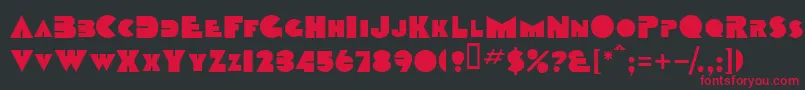 TobagoscapssskBold Font – Red Fonts on Black Background