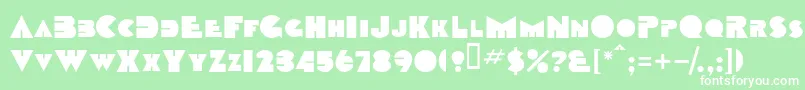 TobagoscapssskBold Font – White Fonts on Green Background