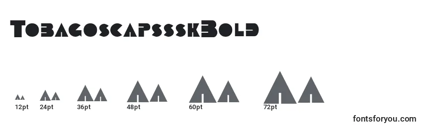 TobagoscapssskBold Font Sizes