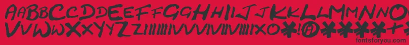 CrackedJohnnie Font – Black Fonts on Red Background