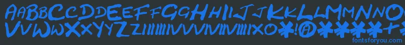 CrackedJohnnie Font – Blue Fonts on Black Background