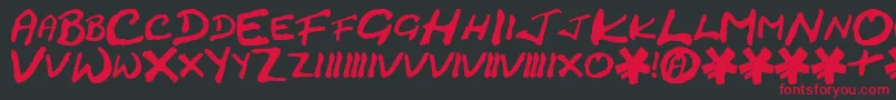 CrackedJohnnie Font – Red Fonts on Black Background