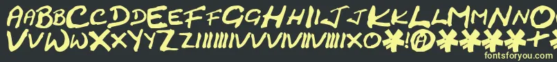 CrackedJohnnie Font – Yellow Fonts on Black Background