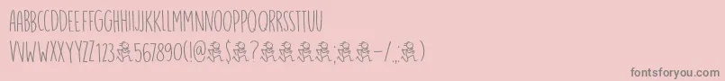 DkRunningHipster Font – Gray Fonts on Pink Background