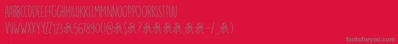DkRunningHipster Font – Gray Fonts on Red Background