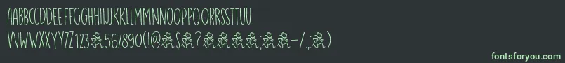 DkRunningHipster-fontti – vihreät fontit mustalla taustalla