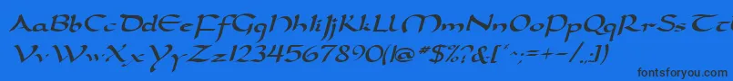 DarwyckeRegular-fontti – mustat fontit sinisellä taustalla