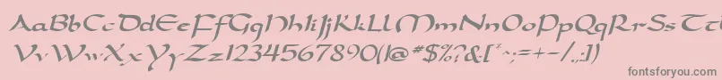 DarwyckeRegular Font – Gray Fonts on Pink Background