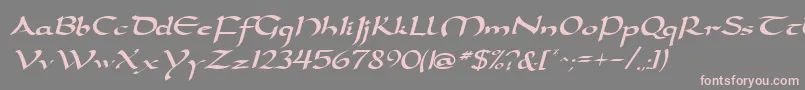 DarwyckeRegular Font – Pink Fonts on Gray Background