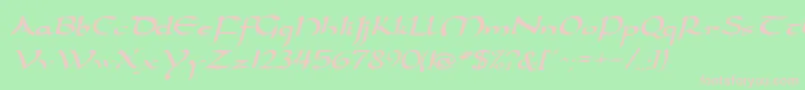 DarwyckeRegular Font – Pink Fonts on Green Background