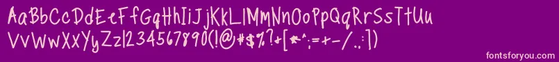 Police TippytoesBold – polices roses sur fond violet