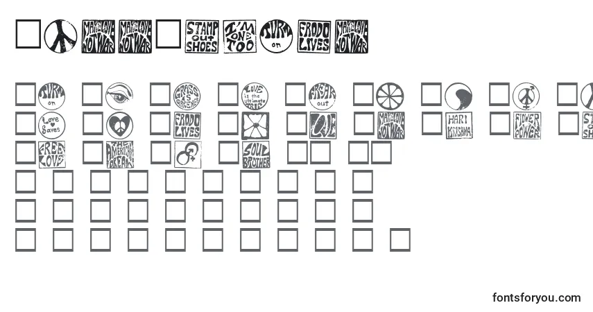 Hippystamp-fontti – aakkoset, numerot, erikoismerkit