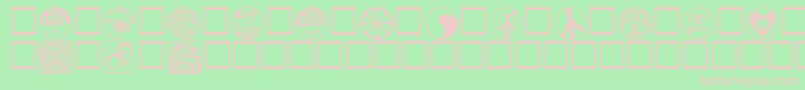 Hippystamp Font – Pink Fonts on Green Background