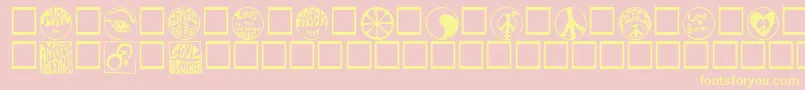 Hippystamp Font – Yellow Fonts on Pink Background