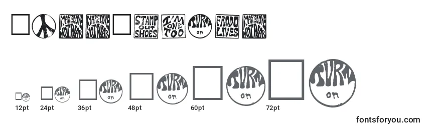 Hippystamp Font Sizes