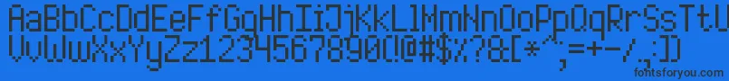 HighPixel7 Font – Black Fonts on Blue Background