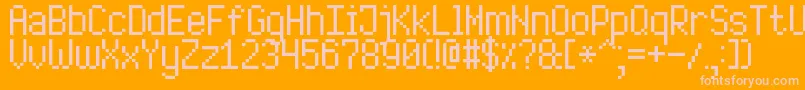 HighPixel7 Font – Pink Fonts on Orange Background