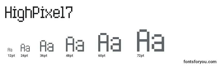 HighPixel7 Font Sizes