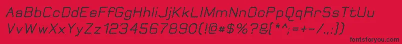 フォントJungleBurnoutOblique – 赤い背景に黒い文字