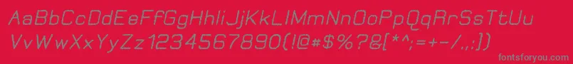 JungleBurnoutOblique Font – Gray Fonts on Red Background
