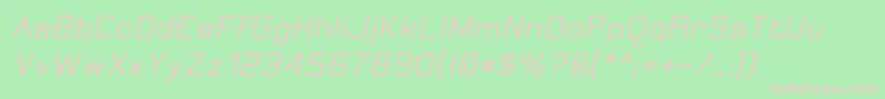 JungleBurnoutOblique Font – Pink Fonts on Green Background