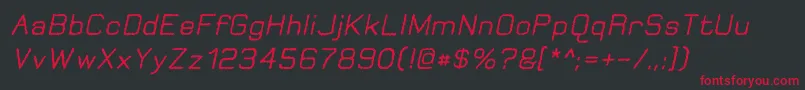 JungleBurnoutOblique Font – Red Fonts on Black Background